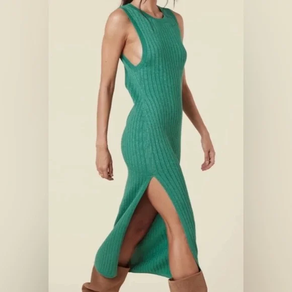 Spell Mercury Knit Maxi Dress, Emerald, Size Medium - Picture 6 of 15